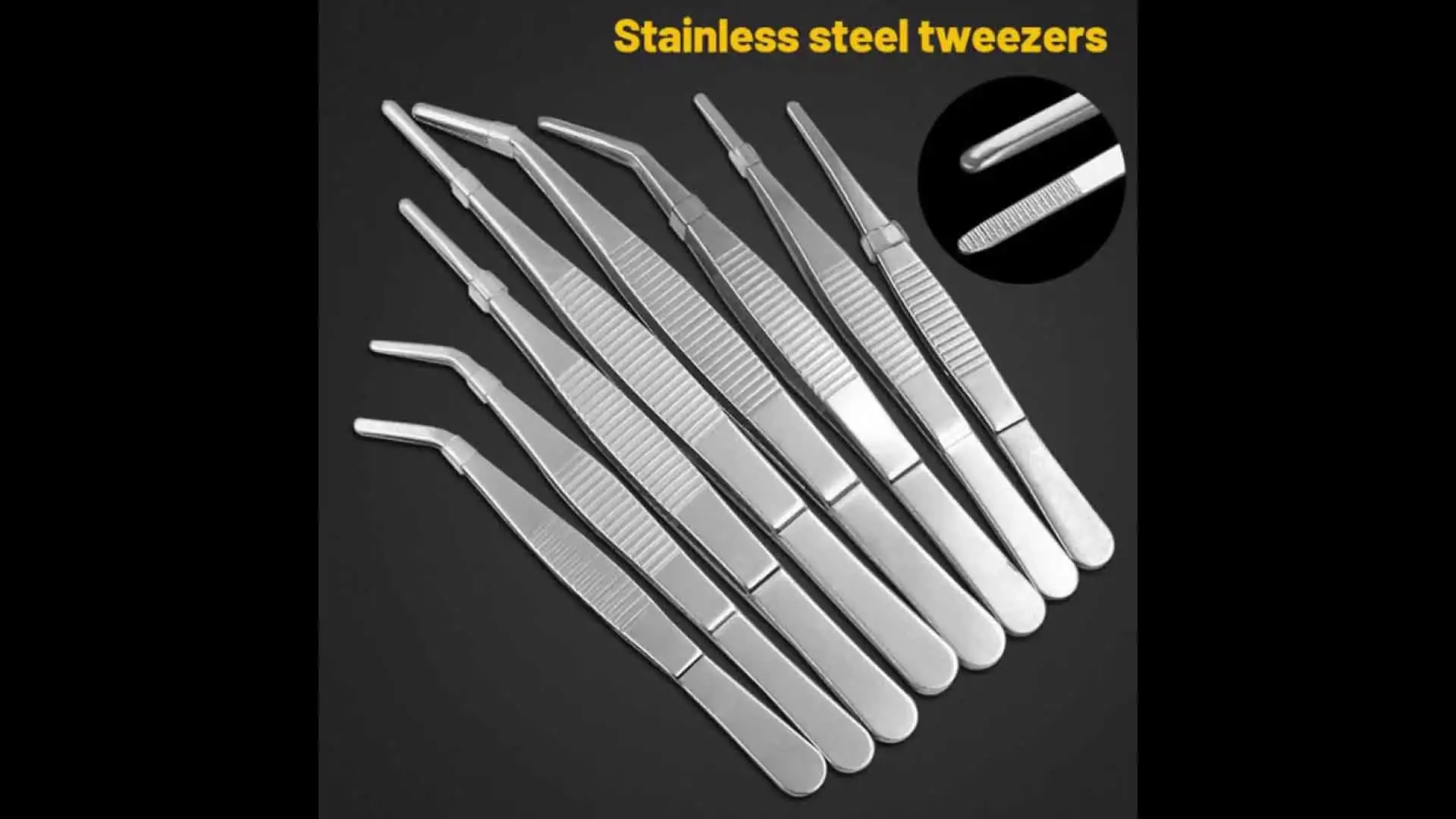 シルバー　ハンガー  滑り止め付き　180本セット Amazon.com: Bonsicoky 3Pcs Stainless Steel Tweezer Set (8