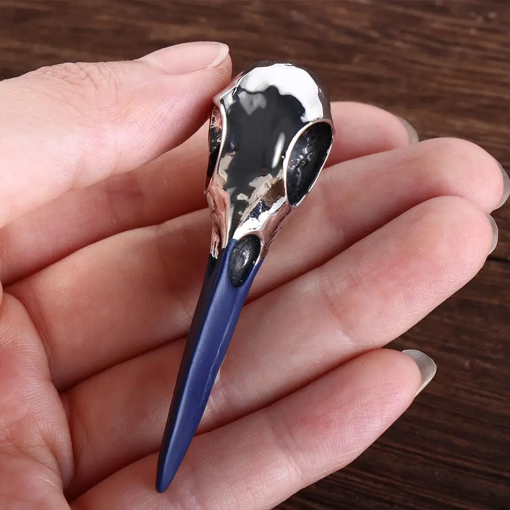 Bird Skull Gothic Hair Clips Punk Headwear New Headdress Animal Skull Hairpins Women Duckbill Clips Crow Head Skull Hair Clips