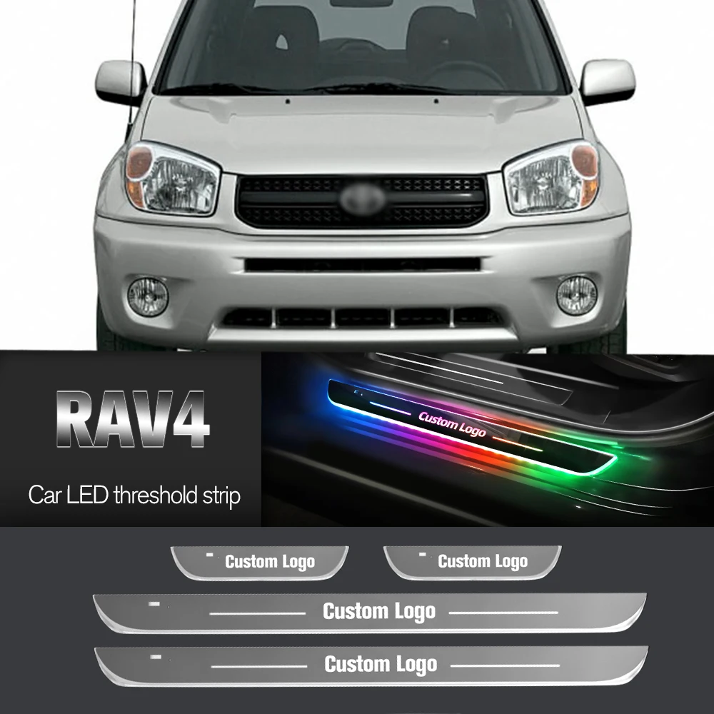 

Car Door Sill Light For Toyota RAV4 1994-2023 2016 2017 2019 2020 Customized Logo LED Welcome Threshold Pedal Lamp Accessories