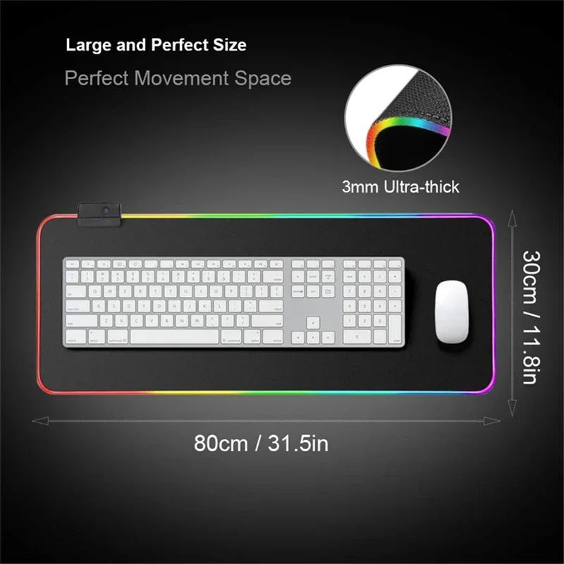 Stylish crypto desk mat glowing edges