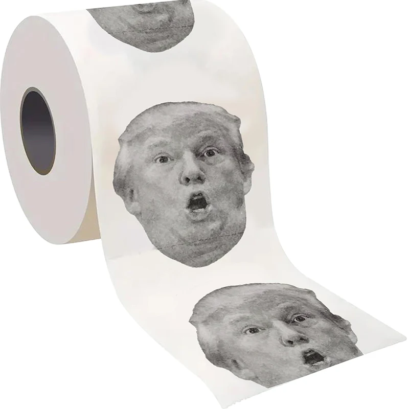 Interesting President Printing Toilet Paper Novelty Bathroom Tissue Political Gimmick Presenting Kitchen Toilet Paper