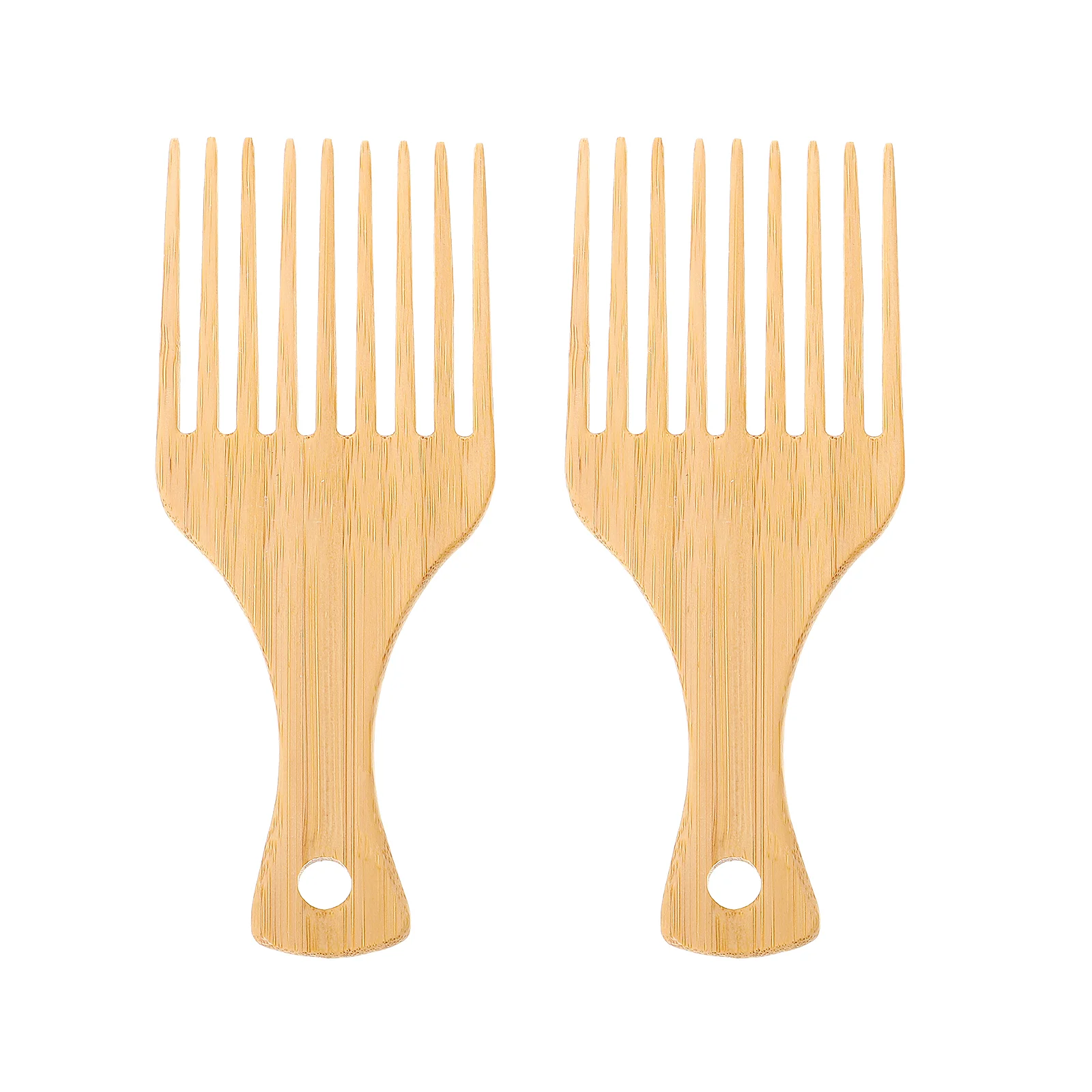 2 Pcs Vintage Styling Comb Man Wigs with Bangs Wide Tooth Men Bamboo Pick Combs for Salon flower u shape hair styling comb dots fixed combs curve needle bangs lattice headwear invisible extra hair holder children lady