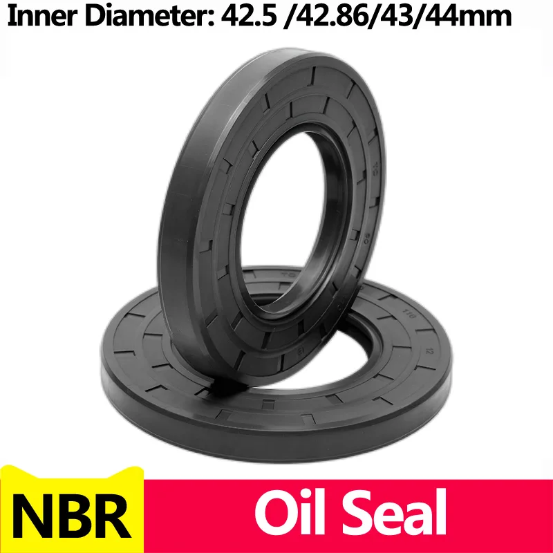 

NBR Framework Oil Seal TC Nitrile Rubber Cover Double Lip with Spring for Bearing Shaft,ID*OD*THK 42.5/42.86/43/44mm