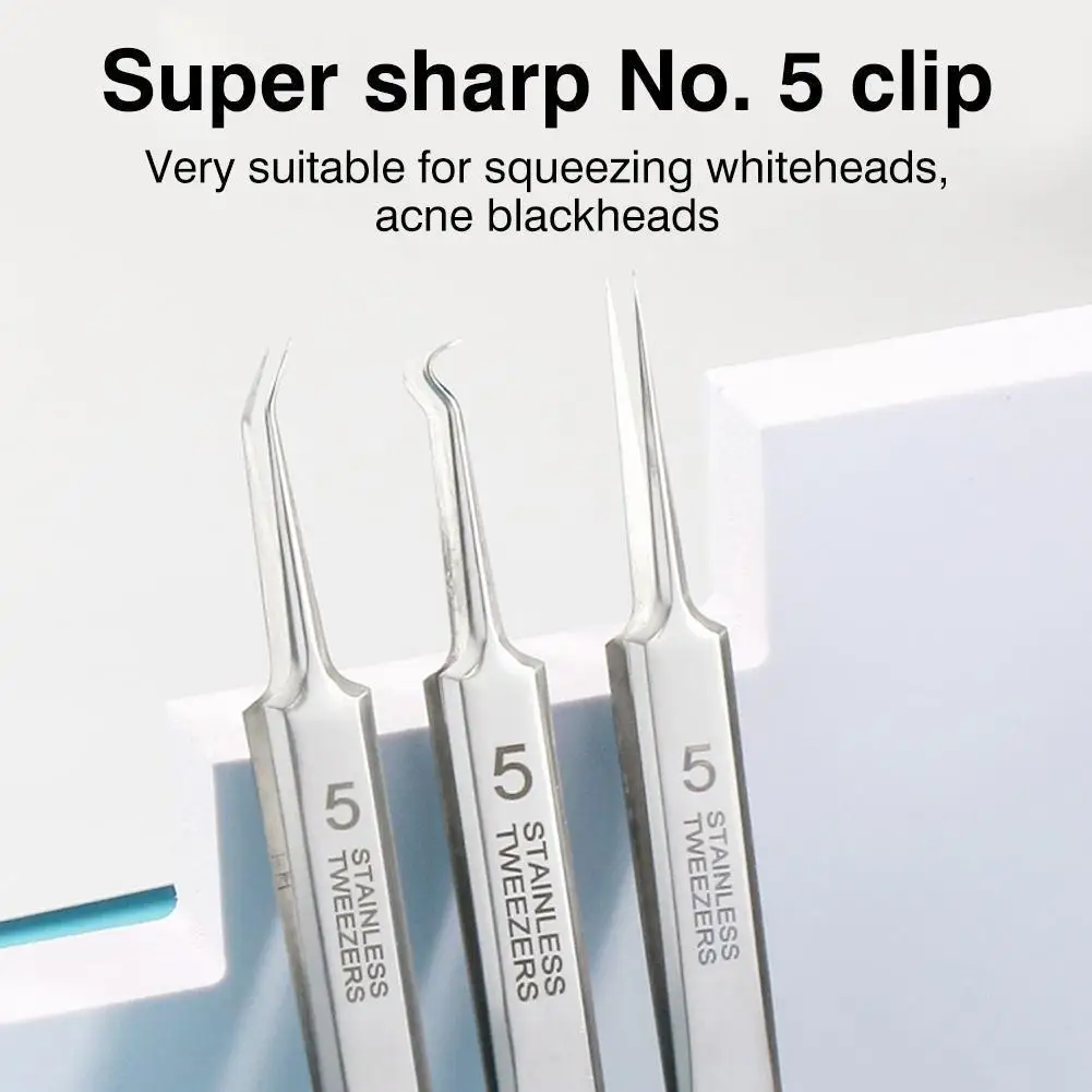 New Ultrafine No. 5 Cell Pimples Blackhead Clip Tweezers Beauty Salon Special Scraping