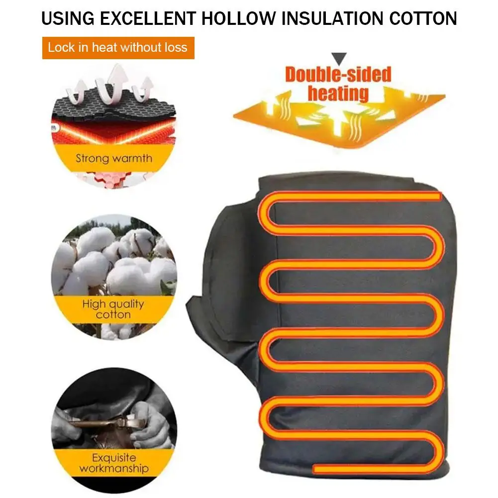 

Motorcycle Heating Handlebar Electric Double Sided Gear 3rd Gloves Temperature Windproof Warmer Heated Adjustable Outdoors H8N4