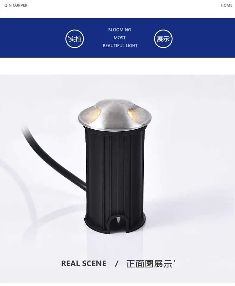 Description Picture 5 of itemIP68 3W LED Underground Light Ground Garden Path Floor Lamp Outdoor Buried Yard Landscape 85-265V DC12V