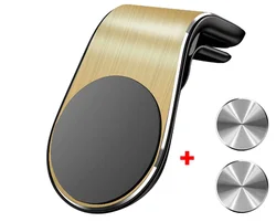 Universal Magnetic Car Phone Holder Stand (Gold Fixed Holder)