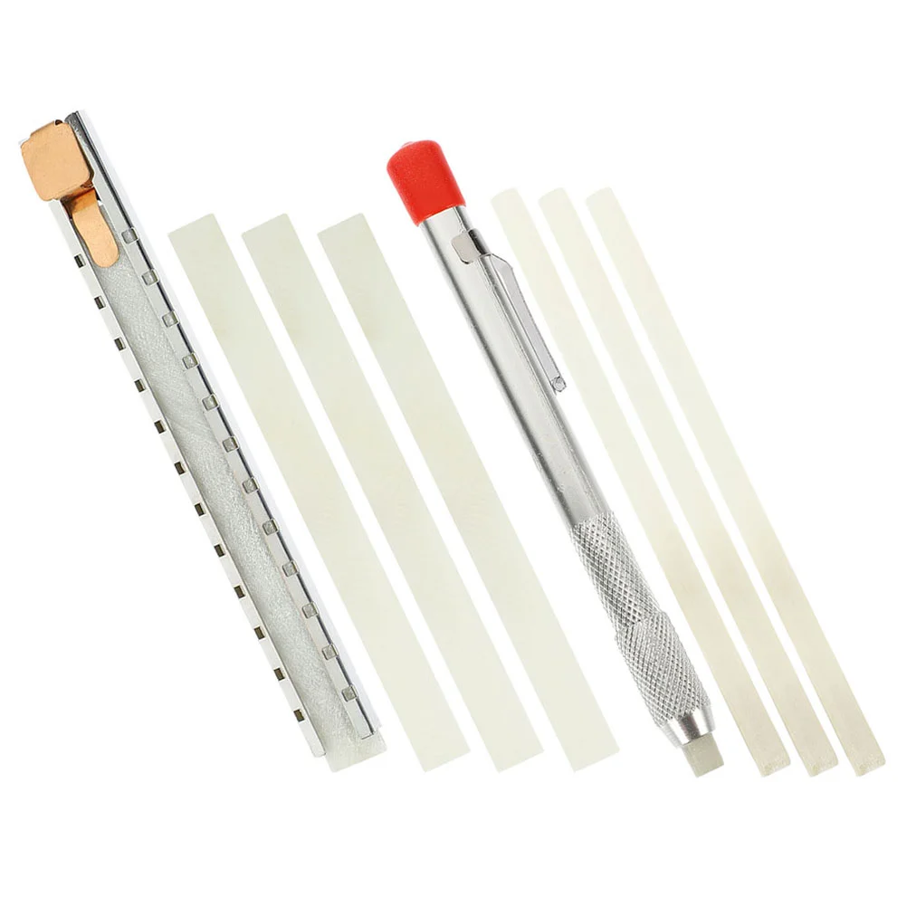 Slate Pencils Stone Scribing Tool Soap Stones Holder White Stainless Steel Welding Chalk Welder