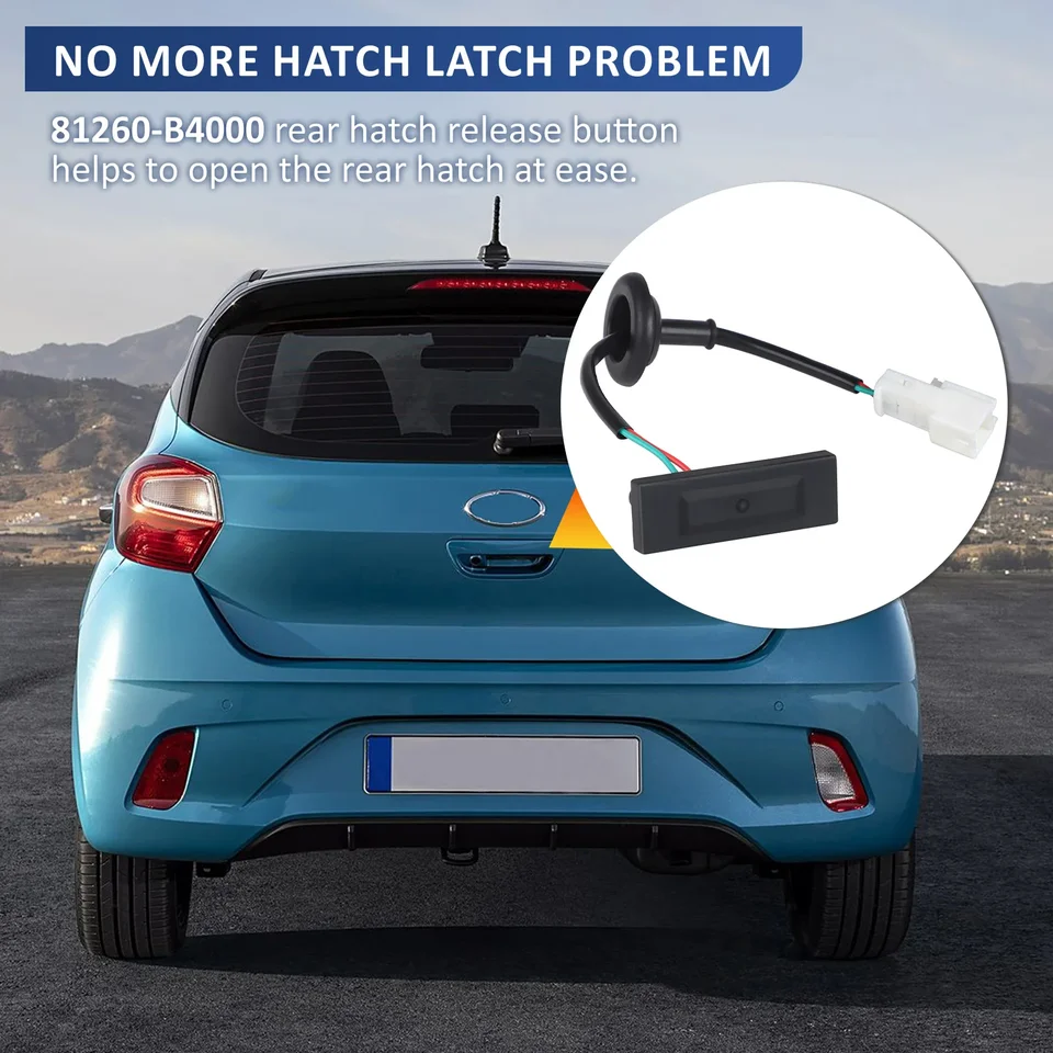 Rear Tailgate Door Handle Switch Opening Button 81260 C7000 Boot Lock Release Switch Replacement For Hyundai I20 2nd Generation 20142020