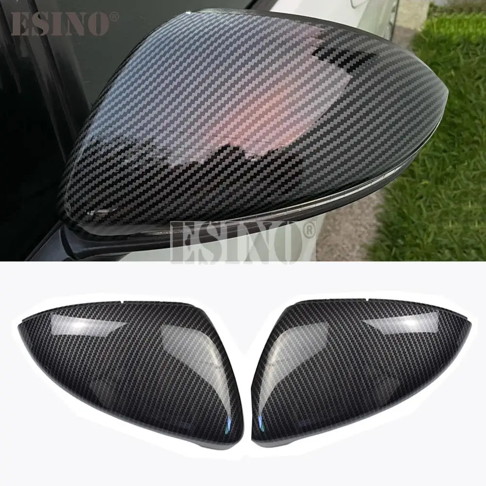 

2 x ABS Carbon Fiber Look Rearview Side Mirror Replacement Covers Cases For Volkswagen VW Golf MK7 E-golf Golf 7 Variant