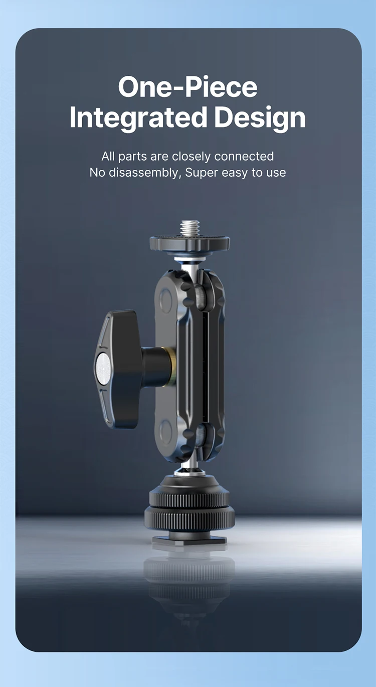 Description Picture 4 of itemUlanzi R098 Cold Shoe Adapter Mount Magic Arm 1/4" Screw Monitor Mount for Video Light DSLR SLR Camera Cage Tripod Mount Stand