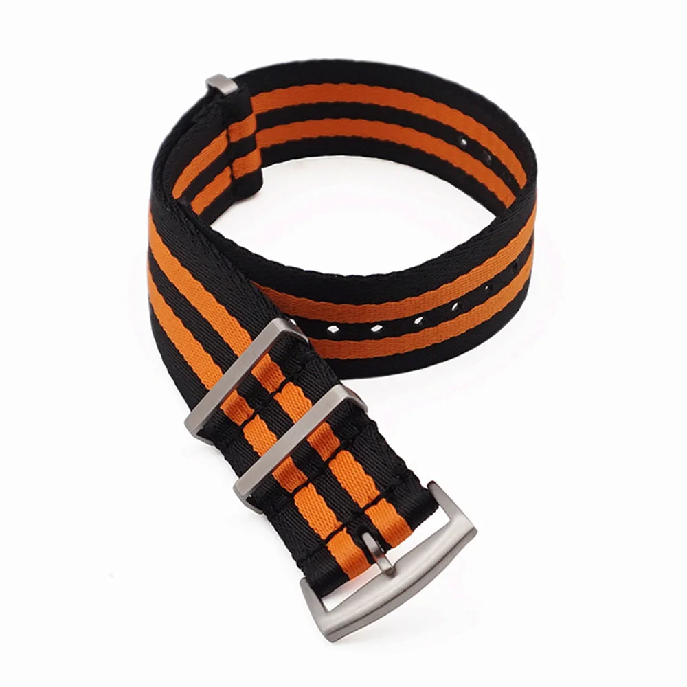 Breathable Military-Style Nylon Watch Strap with Stainless Steel Buckle
