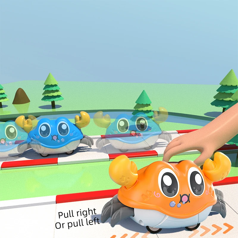 Simulation Crab Toy Children's Little Crab Simulated Animal Rebound Inertial Crawling Impact Resistant Bubble
