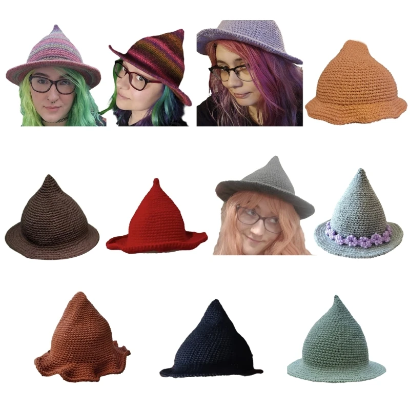

Female Witch Cap Wizard Hat Holiday Costume Night Club Hat Halloween Headdress Wholesale