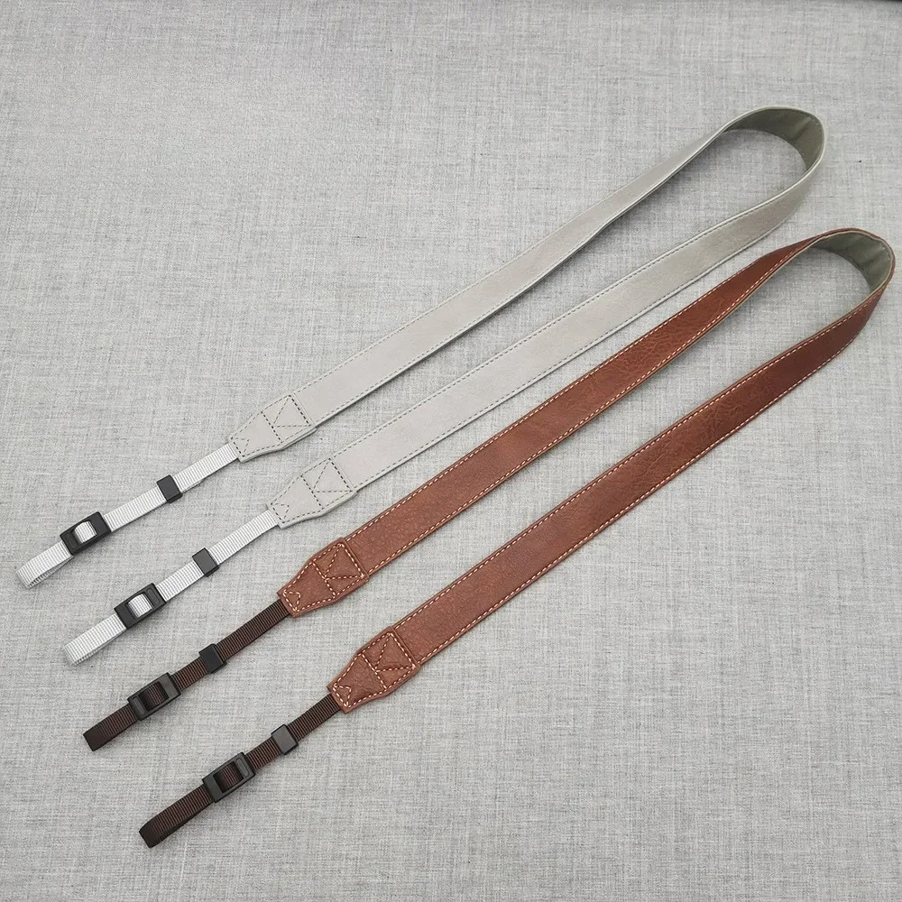 레트로 PU 가죽 카메라 스트랩,  캐논 니콘 SLR 미러리스 카메라용 조절 가능한 패딩 처리된 어깨 끈