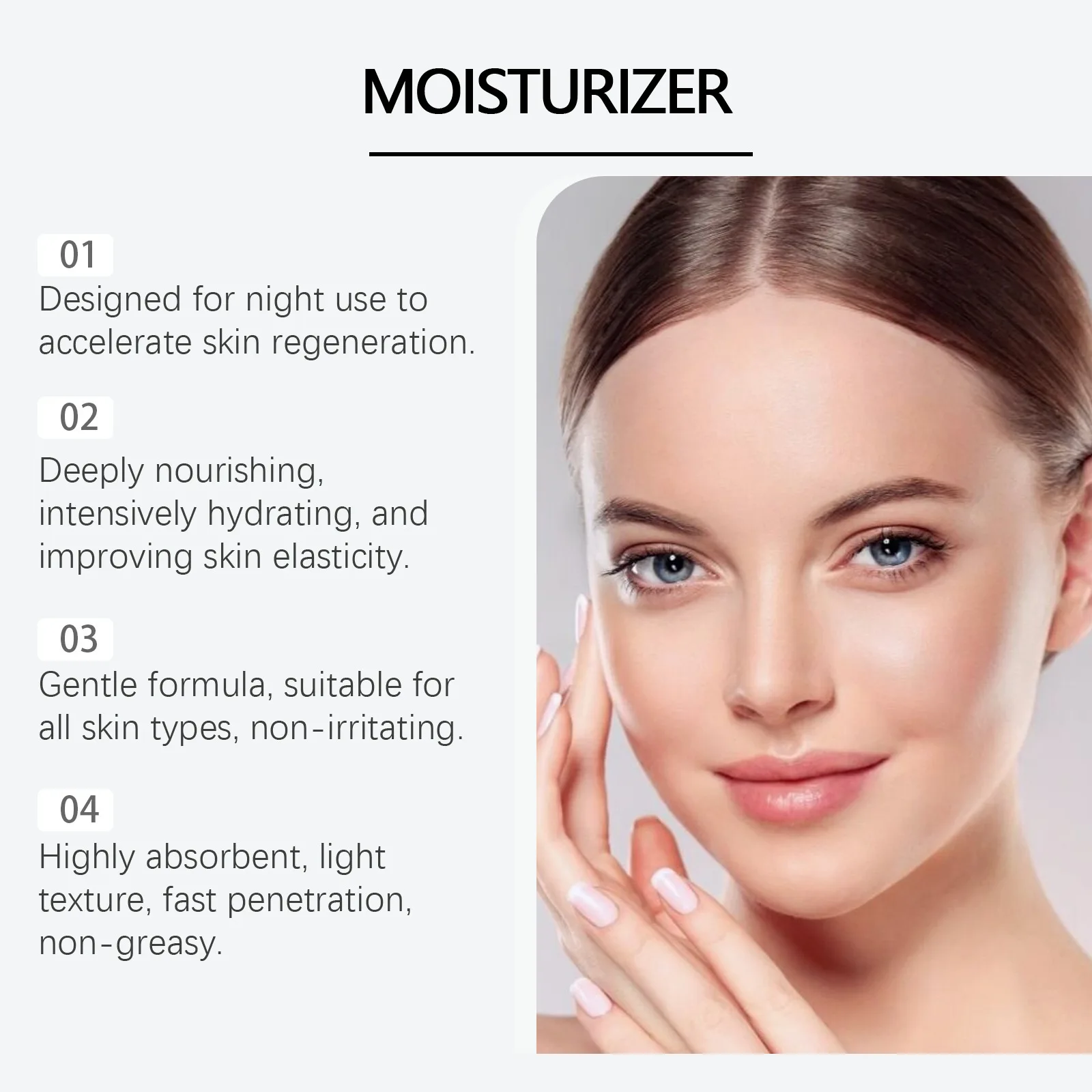 Moisturizing Face Cream Smooth Firm Shrink Pores Lifting Brightening Repair Dry Skin Rejuvenation Hyaluronic Acid Night Lotion