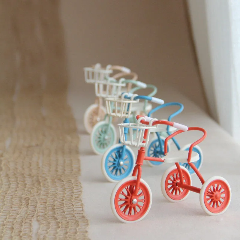 Vintage-Style Miniature Iron Tricycle - Decorative Collectible and Unique Gift