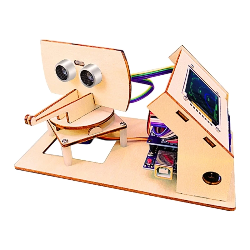 

DIY Robot Mini with LCD Screen Making Kits Science Production for Students Secondary Schools Electric Robot Model