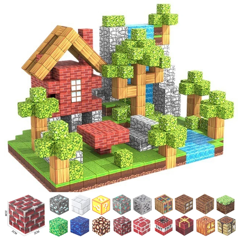 Magnetic Building Blocks Magnet Cube Construction Toys Mine Magnet World Set For Kids 10-300pcs magnetic building blocks,magnetic assembly toy