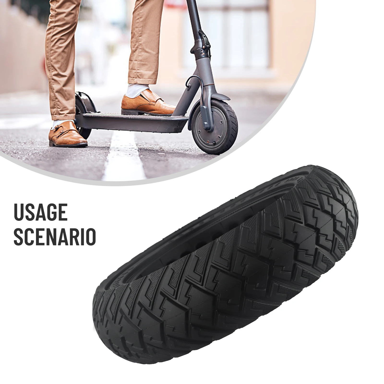 

Durable New Practical Outdoor Sports Solid Tire Scooter Tire Off-Road Parts Electric Scooter Solid TIre 9.5 Inch