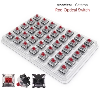 Skyloong Gateron 광학 스위치, GK61 광학 게이머 기계식 키보드 TM680 용, 옐로우 브라운 블루 실버 레드 블랙 그린 스위치
