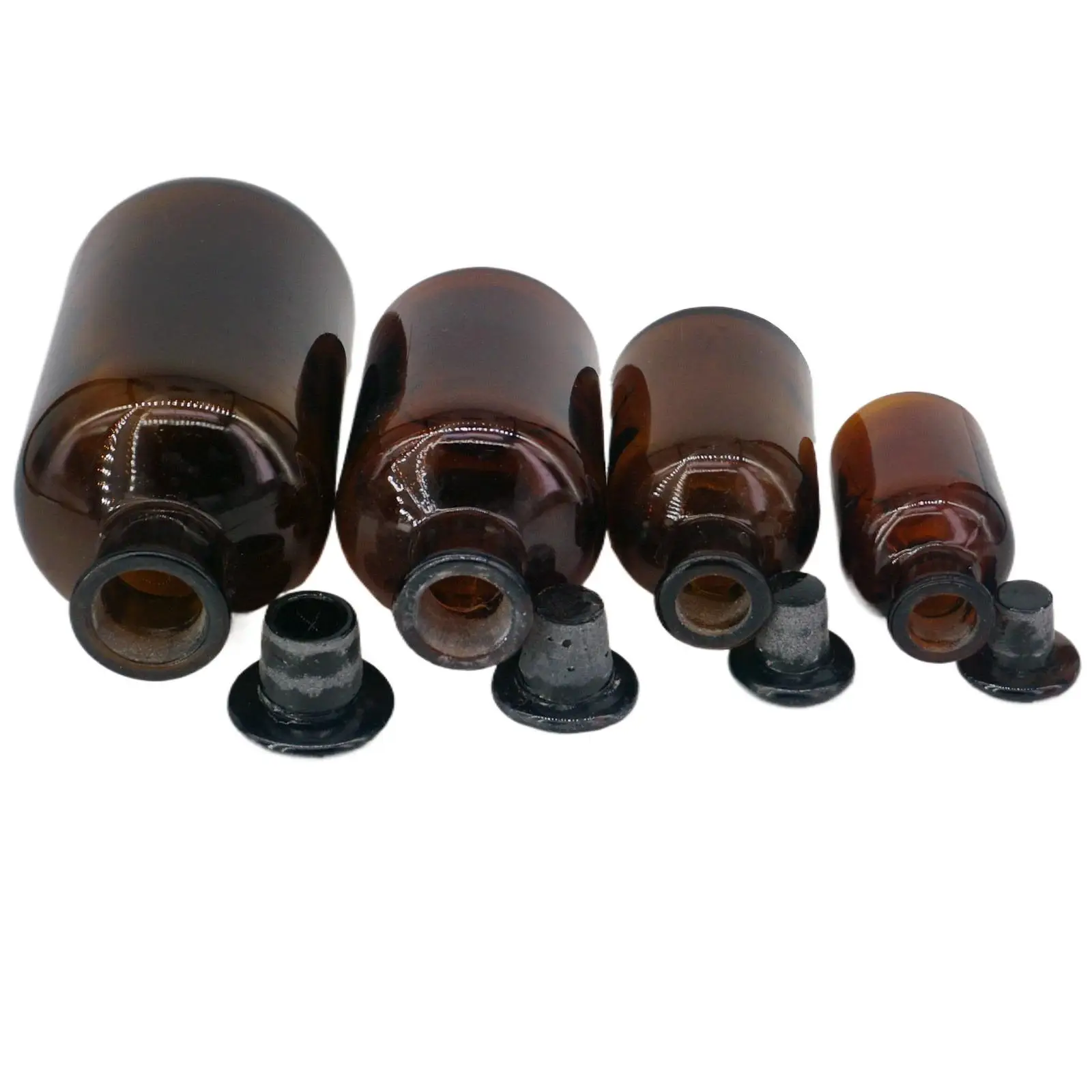 30/60ml Narrow Mouth Reagent Bottle Brown Amber Glass with Ground in Glass Stopper Lab Chemistry Glassware