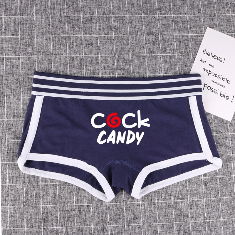 COCK CANDY Cotton Boy Shorts WIFE Gift Underwear for Women New Women Boxer  Shorts Girl Panties Breathable Women's Intimates