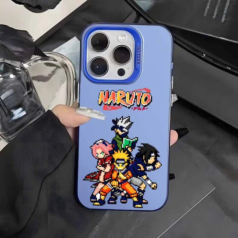 Vibrant Pixel Style Anime Naruto Colorful Soft Phone Case Cover