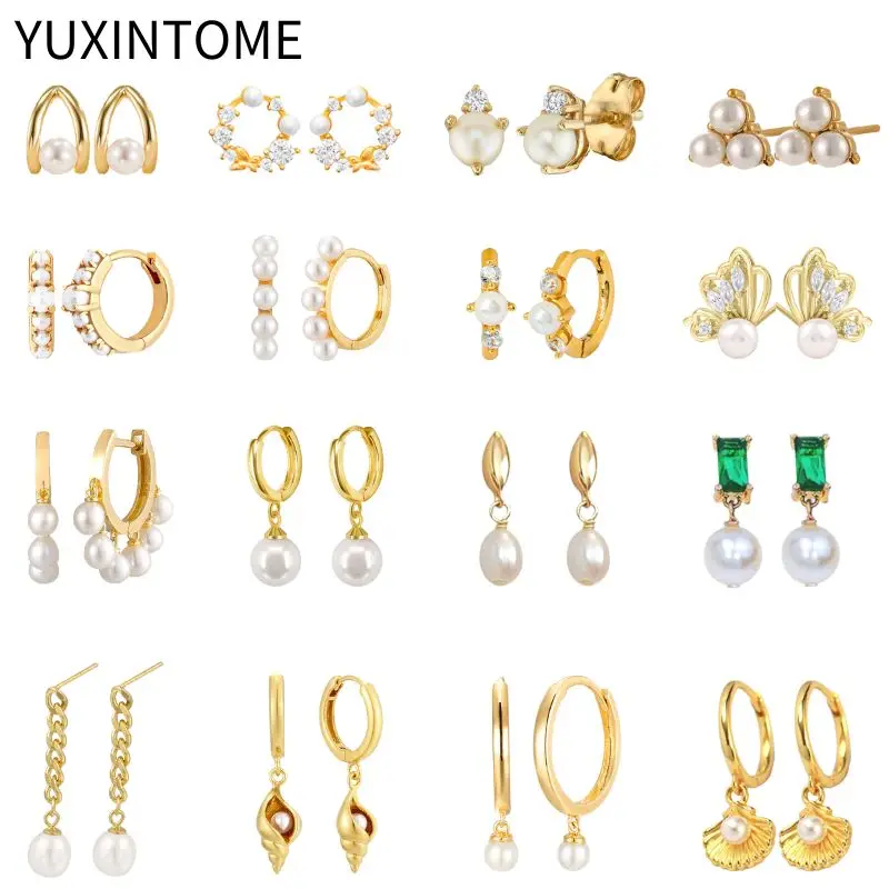 thumbnail image 2 of 925 Sterling Silver Hoop Earrings For Women, Freshwater Pearls Hoop 2 of 11