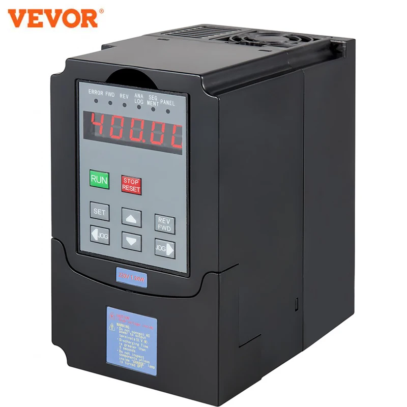 Vevor Vfd 1.5Kw Convertitore Inverter A Frequenza Variabile 7A 220V Monofase A 3 Fasi Per Il Controllo Della Velocità Del Motore Mandrino