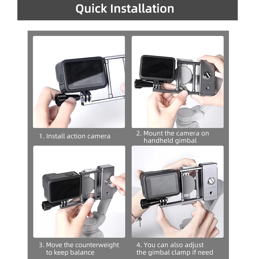Sunnylife Universal Action Camera Adapter For DJI Osmo Mobile OM