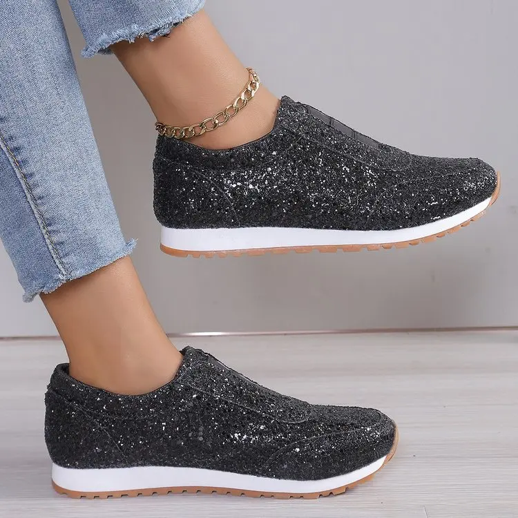 Bequeme Goldene Leichte Walking Toning Schuhe Für Damen_voghion.com
