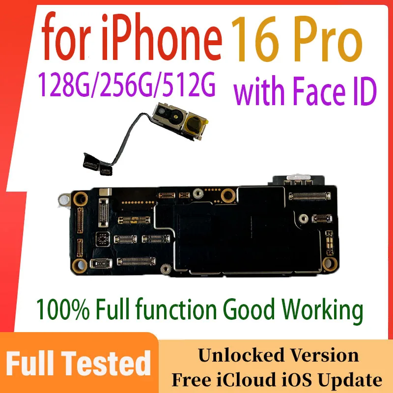 iPhone16 マザーボード　Face ID付き Clean Motherboard For iPhone 16 Pro Main board With Face ID