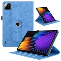 Custodia per tablet con supporto rotante 360° a forma di albero embossato