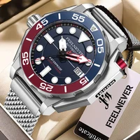 FeelNever Top Brand Luxury Automatic Watch For Men Fashion Business Watch Men Military Waterproof Men's Mechanical Wristwatches