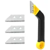 Sturdy Angled Grout Scraping Rake Tool with 3 Pieces Extra Blades Caulk Remover Tool Gap Cleaner for Tile Cleaning 1