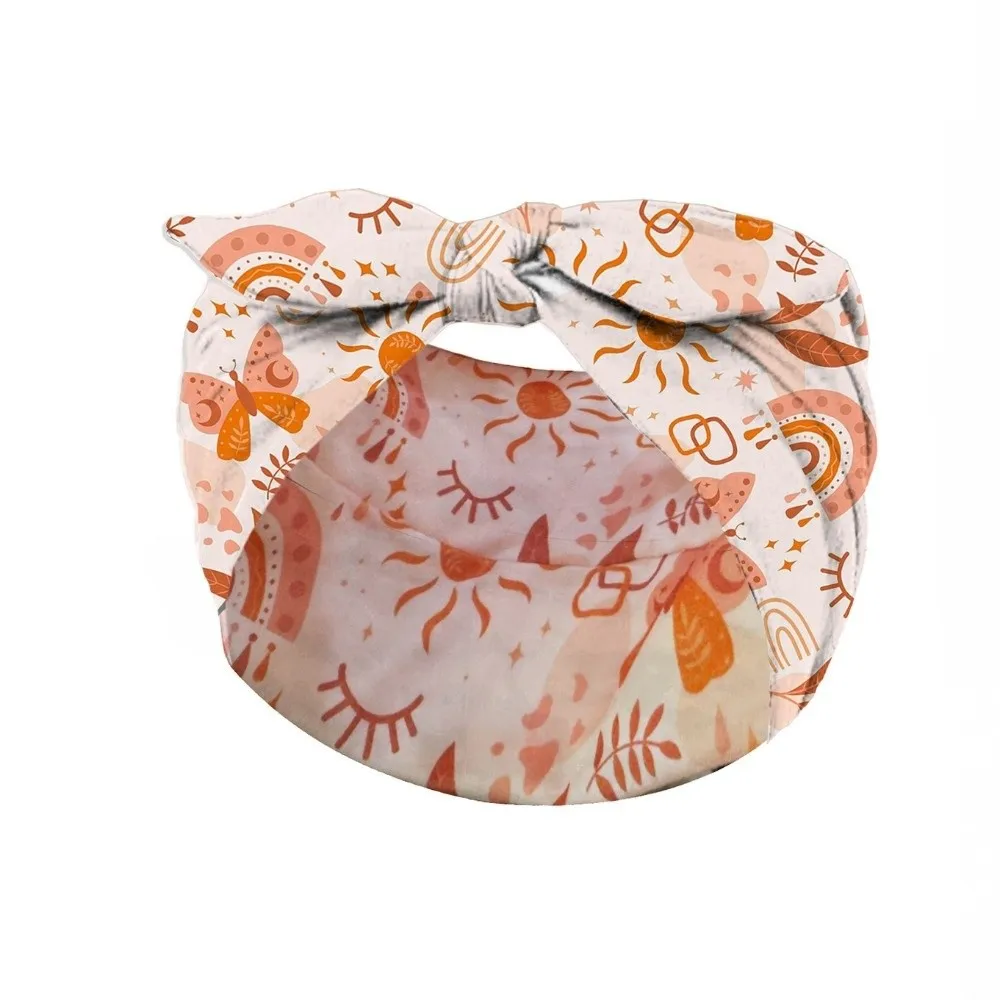 Breite Bohemian Haarbänder Vintage Knoten Baumwolle Stretch Boho Print Stirnband Haaraccessoires Elastisches Damen-Kopftuch für Yoga Biker – Detail 12