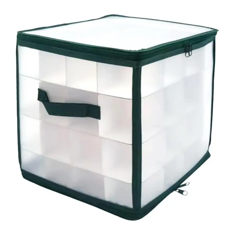 Christmas Bauble Storage Box 64Grid Baubles Storage Christmas Balls Xmas Tree Decorations Organizer Bauble Toys christmas storage box holiday decoration box