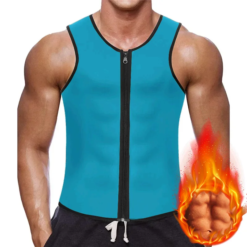 Body Shaper Waist Trainer Slimming Vest Men Body Shaper Waist Trainer Sauna Suit Sweat Vest Slimming Underwear Weight Loss Fat Burning Workout Tank Tops Shapewear
