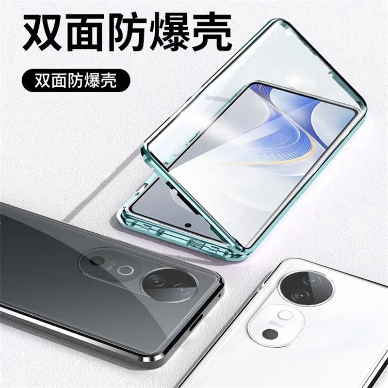 Full Coverage 360° Phone Case with Metal Frame & Double-Sided Glass