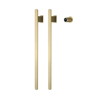 ราวแขวนผ้าเช็ดตัวไฟฟ้าแบบติดผนัง ซ่อนในผนัง พร้อมระบบตั้งเวลาอัจฉริยะ สีทอง พร้อมฟังก์ชั่นทำความร้อน 1