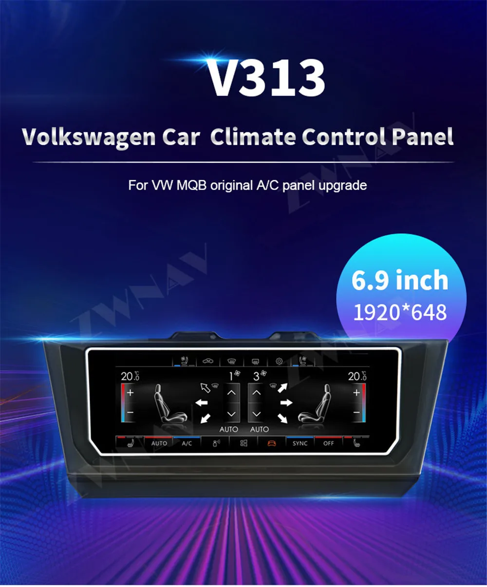 

Панель переменного тока для VW Volkswagen Passat/Golf7/Sagitar/Lavida/Magotan B8/Tiguan/Bora, автомобильная панель контроля климата, сенсорный экран IPS
