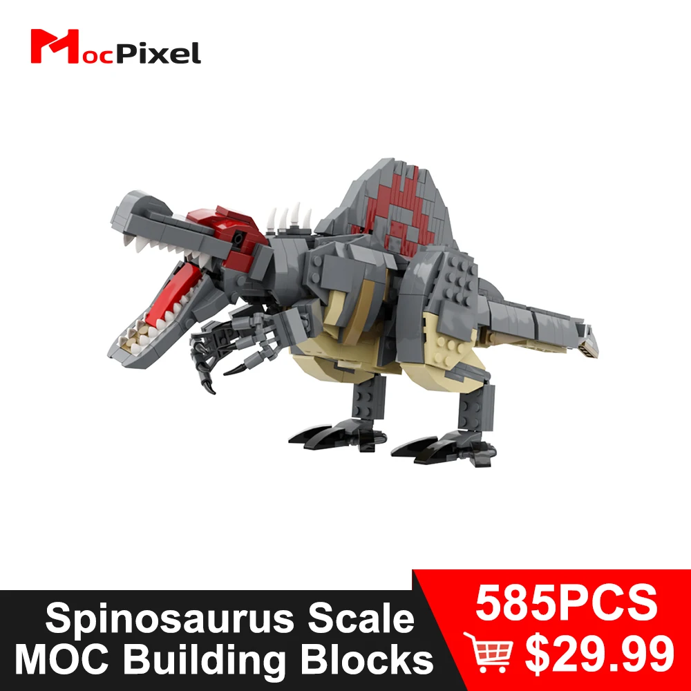 

MOCPIXEL Spinosaurus Scale Dinosaur MOC Building Blocks Christmas Gift Juguetes Para niños Robot Bricks Kids Toys for Boys Child