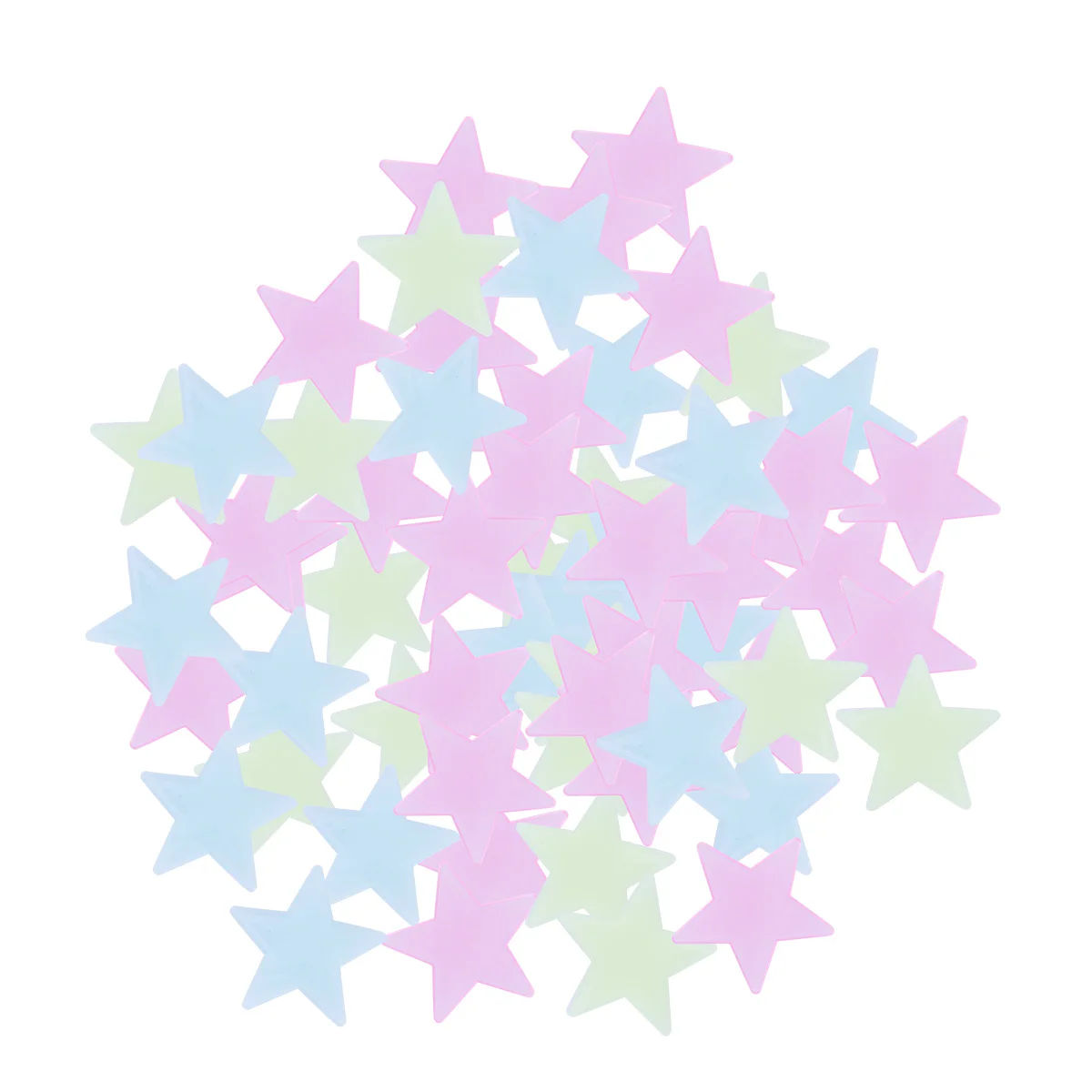 

100 Pcs Fluorescent Stickers Luminous Star Decor Window Romantic Wall Stars Bedroom Child