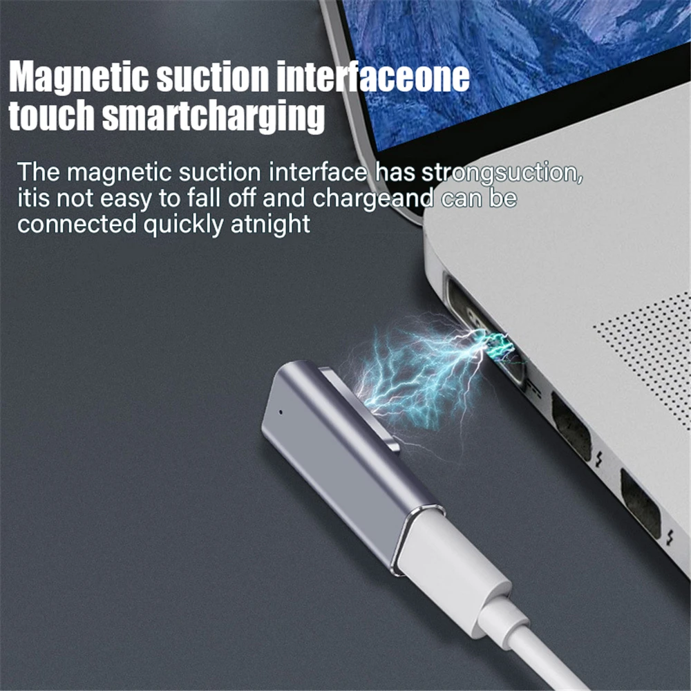Magnetic USB C Adapter Connector PD Fast Charging Adapter For Type-C Female Magnet Plug to Magsafe 2/1 for MacBook Air/Pro 5A20V