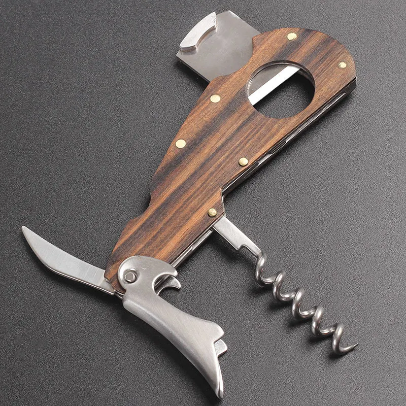 Mini Multifunctional Metal Cigars Cutter Bottle opener Guillotine with