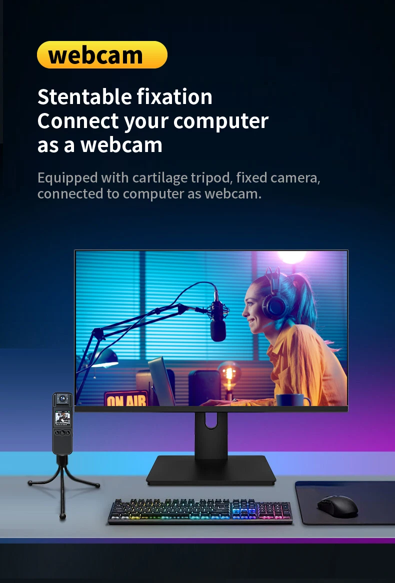 מצלמה עם אודיו וידאו הקלטה 180 ° עדשה מסתובבת, hd 1080p, 6 שעות סוללה