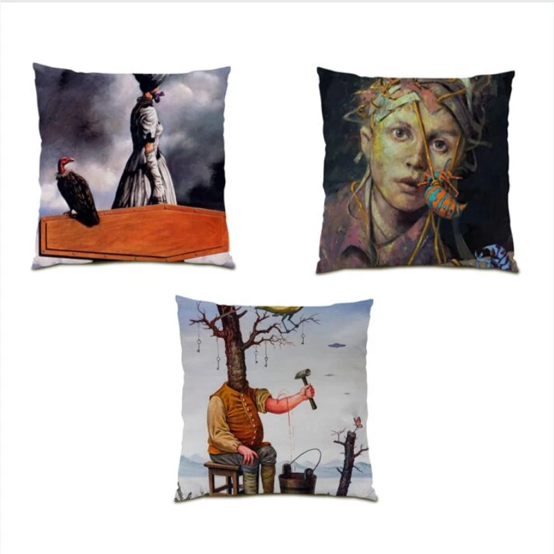 

Abstarct Avatar Character Decoration Home 45x45 Living Room Decoration Bed Pillow Cover Throw Pillow Covers Gift Abstract E0215