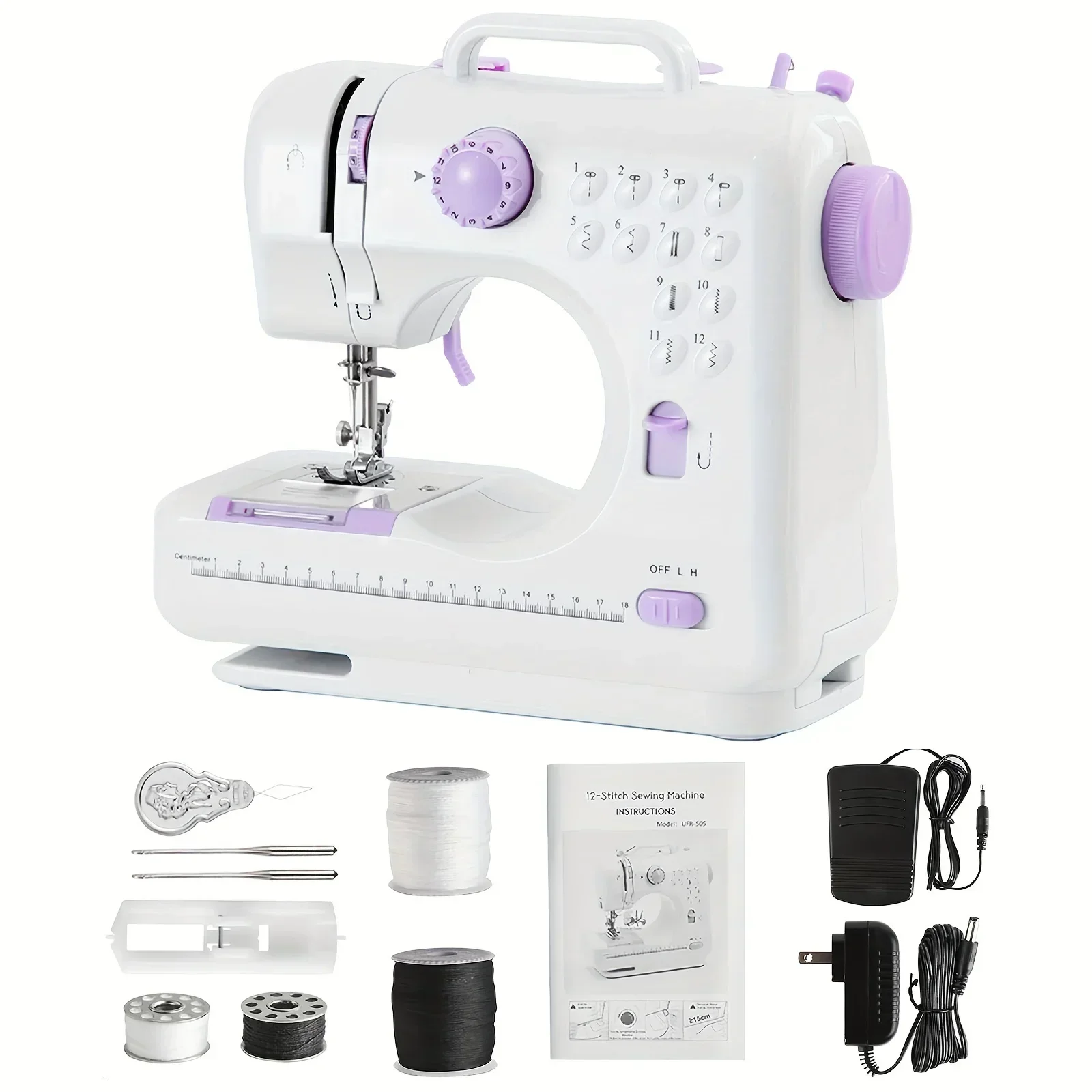 2025 New- Electric Sewing Machine Pro With 12 Stitches Patterns,  Multifunctional Home Sewing Machine Parents sewing 6