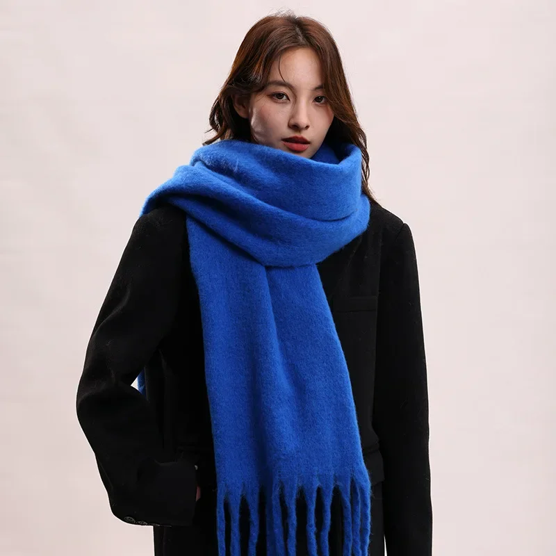 Winter Scarf for Women Cashmere Warm Solid Pashmina Blanket Wraps Female Thick Soft Bufanda Big Tassel Shawl Long Poncho Echarpe cashmere scarf,women scarves